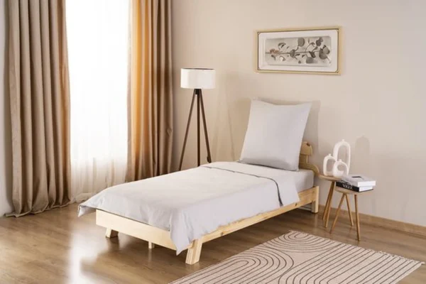 Unyqoos® Ademend lichtgrijs dekbedovertrek met kussensloop voor ultiem comfort