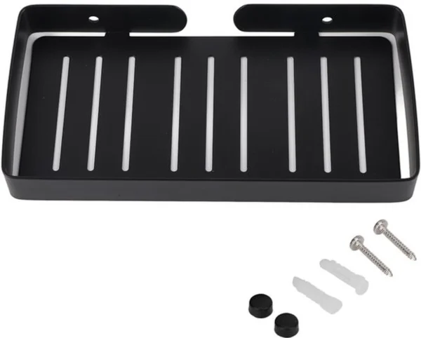 Unyqoos® Zwart Afvoerrek en Wandhouder voor Badkamer en Keuken met Handdoekhaken