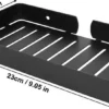Unyqoos® Zwart Afvoerrek en Wandhouder voor Badkamer en Keuken met Handdoekhaken