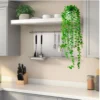 Unyqoos® Stijlvolle kunstmatige hangplant eucalyptus in elegante keramische pot, groente, 60cm