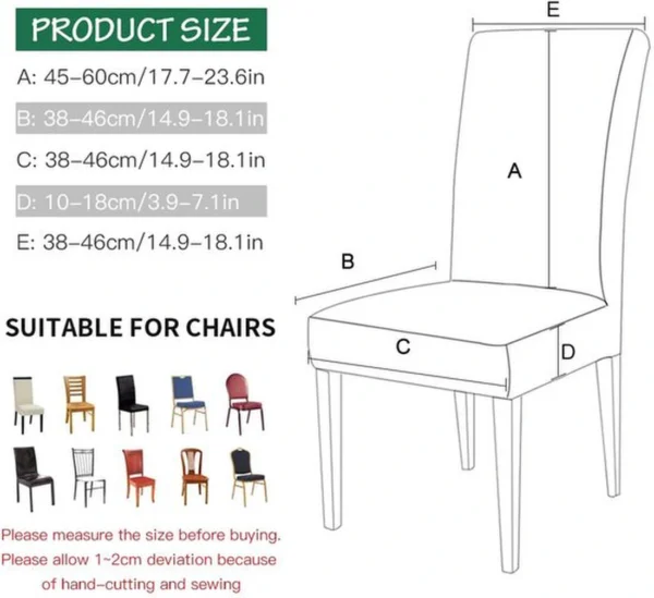 P-87213234992805-20260405182637.webp Unyqoos® Vierdelige set kerststoelhoezen van rekbaar materiaal voor eetkamerstoelen