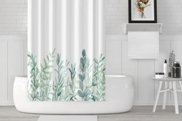 Unyqoos® Verfrissend Douchegordijn met Botanisch Motief voor Stijlvolle Badkamerinrichting