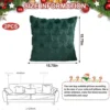 Unyqoos® Set van twee zachte fluwelen kussenslopen met kerstboom motief 40x40 cm