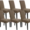 P-87213235053560-20260405184551.webp Unyqoos® Set van 6 elastische stoelhoezen met uniek jacquardpatroon voor eetkamerstoelen