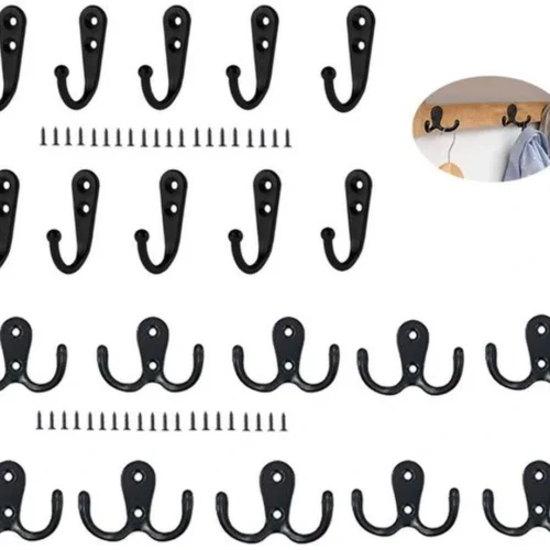 P-87213235057830-20260406115233.webp Unyqoos® Set van 20 stevige vintage haken voor diverse ophangmogelijkheden in huis