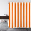 Unyqoos® Oranje en Wit Gestreept Waterdicht Douchegordijn voor Badkamerdecor