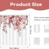 P-87213235119681-20260403113825.webp Unyqoos® Waterdichte douchegordijn met botanische print en roestvrijstalen ringen 180x180