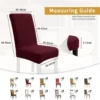 P-87213235127123-20260405183728.webp Unyqoos® Set van 4 elastische stoelhoezen in rood met modern jacquardpatroon