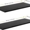 P-87213235140371-20260406081944.webp Unyqoos® Set van 6 zwarte houten zwevende wandplanken voor diverse ruimtes