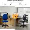 Unyqoos® Universele stretch bureaustoelhoezen voor comfort en bescherming in blauw