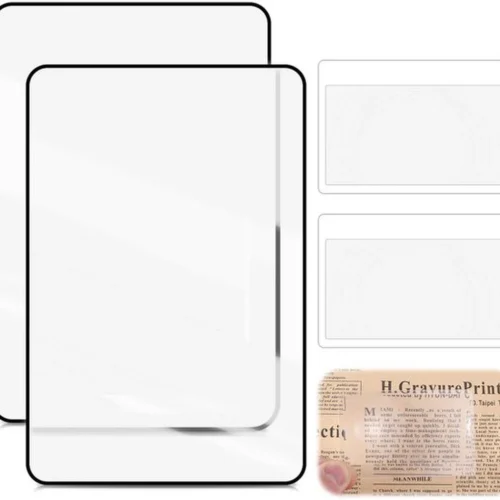 Unyqoos® Set van vier ultradunne leesloepen voor boeken en kranten met dubbele functie
