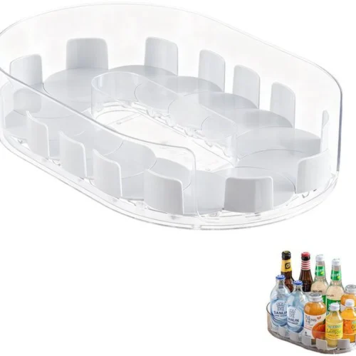 Unyqoos® Draaibare kruidenorganizer voor koelkast en voorraadkast met 360 graden draai