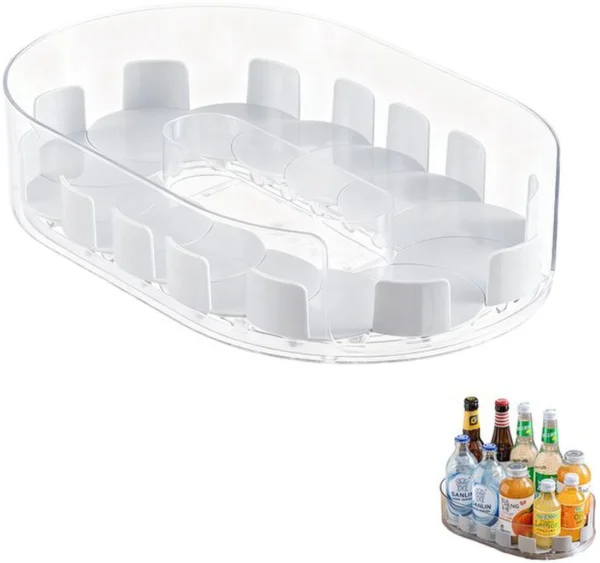 Unyqoos® Draaibare kruidenorganizer voor koelkast en voorraadkast met 360 graden draai