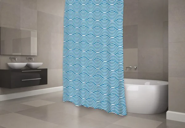 Unyqoos® Blauw douchegordijn met anti-schimmel en antibacteriële eigenschappen 180 x 200 cm