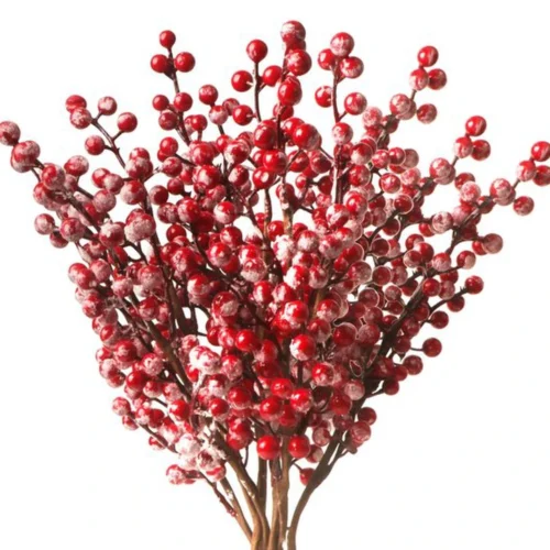 P-87213235209530-20260406093917.webp Unyqoos® Set van 10 decoratieve sneeuwrode bessentakken voor kerstdecoratie