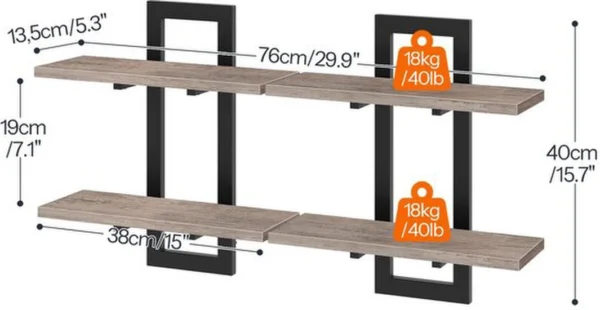 Unyqoos® Zweelaags zwevend wandplankenset voor veelzijdig gebruik in huis