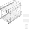 Unyqoos® Uittrekbaar keukenrek met twee niveaus voor efficiënte opbergruimte onder wastafel