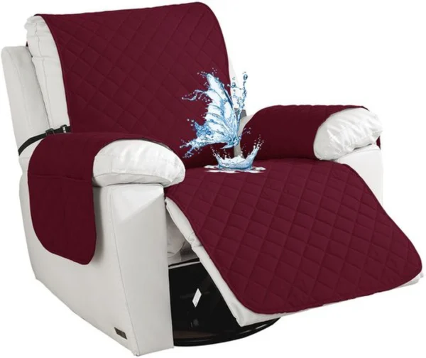P-87213235216460-20260405182531.webp Unyqoos® Waterafstotende en Krasbestendige Stoelhoes met Opbergvakken voor Fauteuil, bordeaux, 114*60*50 cm
