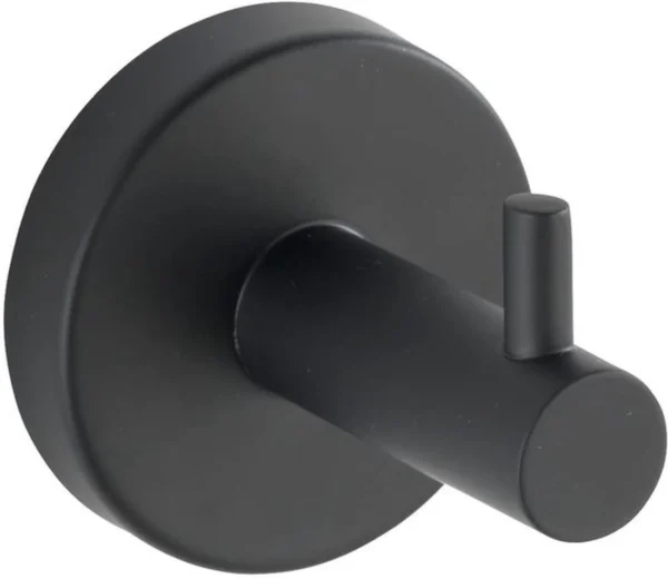 Unyqoos® Elegante en stevige mat zwarte wandhaak voor veelzijdig gebruik in huis