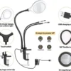P-87213235237324-20260331100752.webp Unyqoos® Verlichte loeplamp met verstelbare armen en dimbare LED-verlichting voor precisiewerk