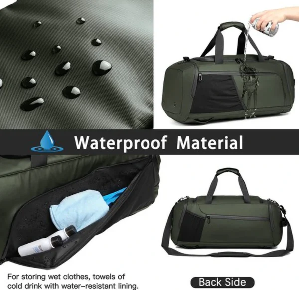 Unyqoos® Veelzijdige en Ruime Sporttas met Schoenenvak en Waterdichte Opbergvakken voor Actieve Reizigers