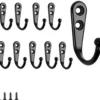 P-87213235255900-20260406115902.webp Unyqoos® Set van 10 multifunctionele retro wandhaken in zwarte vintage stijl