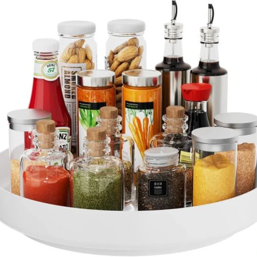 P-87213235276000-20260406102329.webp Unyqoos® Praktische 33 cm Draaitafel Organizer voor Keuken, Badkamer en Meer