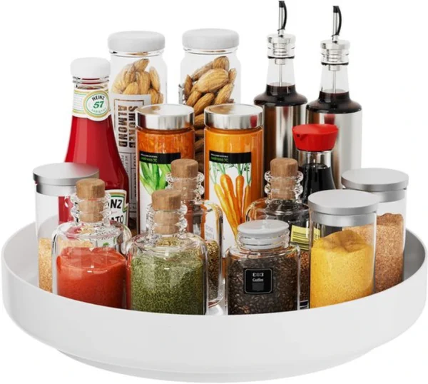 P-87213235276000-20260406102329.webp Unyqoos® Praktische 33 cm Draaitafel Organizer voor Keuken, Badkamer en Meer