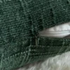 Unyqoos® Set van twee donkergroene chenille kussenhoezen voor een stijlvolle woonkamer