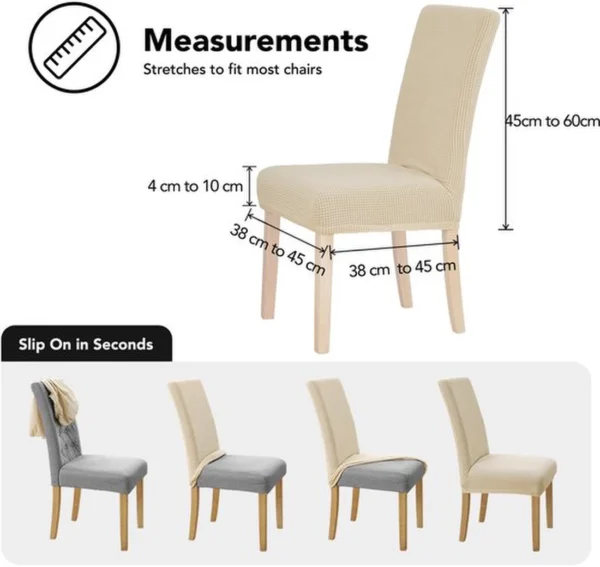 Unyqoos® Elastische stoelhoezen set van 2 voor stijlvolle en praktische bescherming