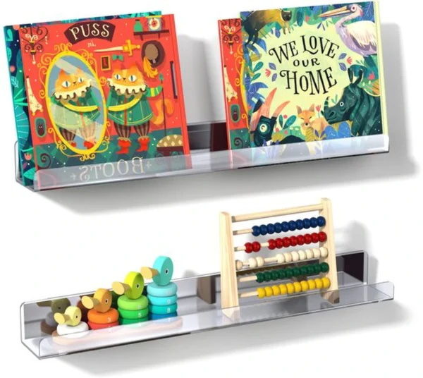 P-87213235297650-20260406083038.webp Unyqoos® Transparant magnetisch acryl boekenrek voor whiteboards en koelkasten