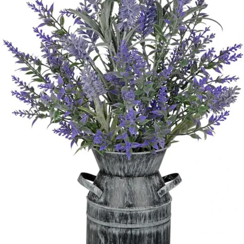 P-87213235304880-20260405135648.webp Unyqoos® Rustieke decoratieve lavendel kunstbloemen in vintage melkkan voor sfeervolle inrichting, paars, 45 cm