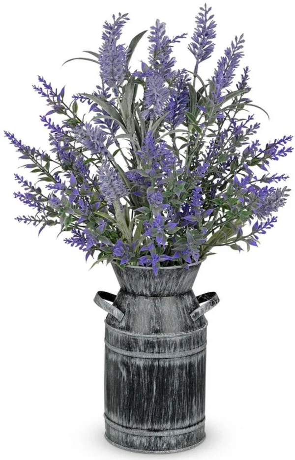 P-87213235304880-20260405135648.webp Unyqoos® Rustieke decoratieve lavendel kunstbloemen in vintage melkkan voor sfeervolle inrichting, paars, 45 cm