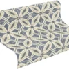 Unyqoos® Gedessineerd vliesbehang met mediterrane tegelpatroon voor interieurdecoratie, blauw