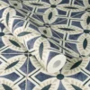 Unyqoos® Gedessineerd vliesbehang met mediterrane tegelpatroon voor interieurdecoratie, blauw