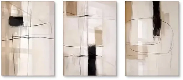 Unyqoos® Set van drie moderne abstracte kunstposters voor stijlvolle wanddecoratie