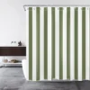 P-87213235345473-20260403113908.webp Unyqoos® Waterafstotend wit gestreept douchegordijn voor een moderne badkamerstijl