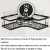 Unyqoos® Stijlvol zwart douchewandrek zonder boren voor badkamer en keuken