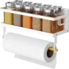 Unyqoos® Kruidenopslag Magnetisch Rek met Handdoekhouder en Inklapbaar Ontwerp voor Keukenorganisatie