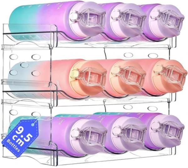 Unyqoos® Stapelbare flessenhouder voor efficiënte organisatie in koelkast en keuken