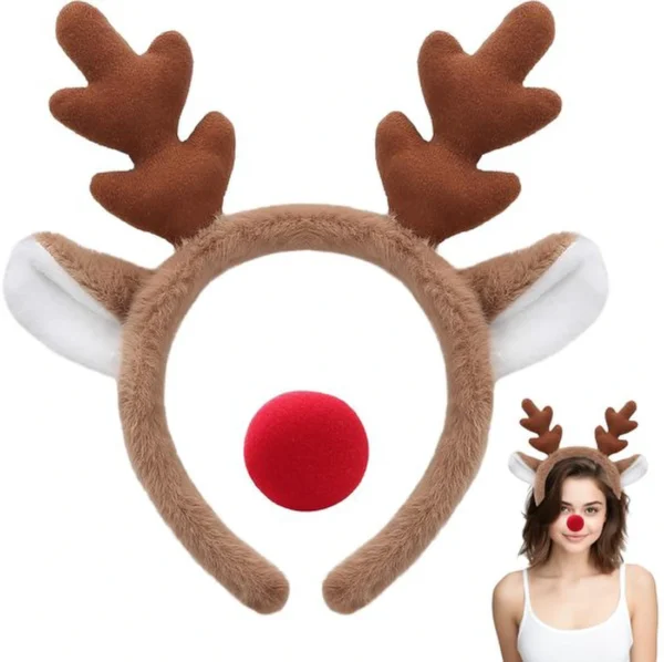 Unyqoos® Feestelijke hoofdband met rendiergewei voor Kerst en andere gelegenheden