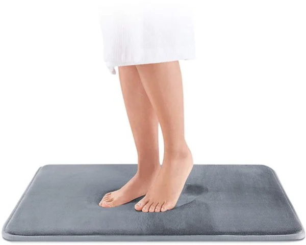 Unyqoos® Super Zachte Antislip Traagschuim Badkamermat voor Luxe Comfort in het Grijs, 43 x 61 cm