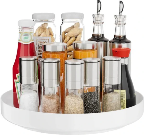 P-87213235414220-20260406102438.webp Unyqoos® Ruime Draaiplateau Organizer voor Keuken, Badkamer en Meer - 360° Draaibaar Ontwerp