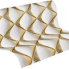 Unyqoos® Hoogwaardig 3D Vliesbehang in Goud en Wit voor Moderne Interieurs