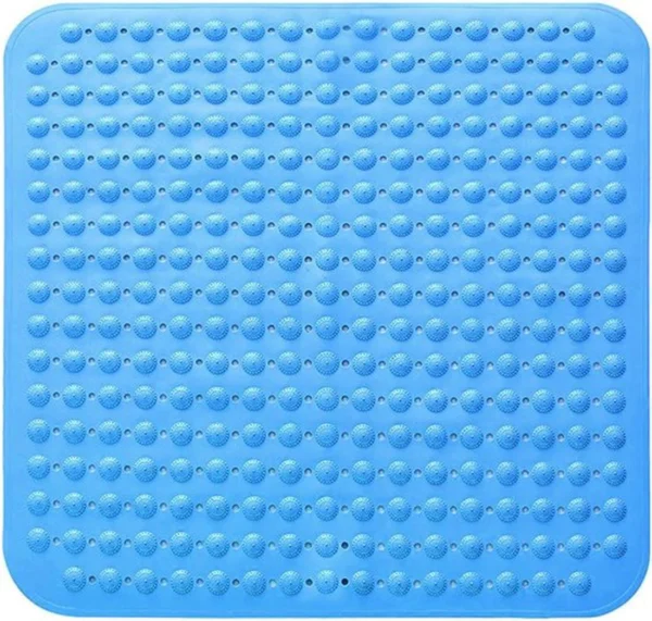 P-87213235448740-20260405135522.webp Unyqoos® Vierkante antislip douchemat met massage-effect en zuignappen in zeeblauw