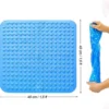 P-87213235448743-20260405135533.webp Unyqoos® Vierkante antislip douchemat met massage-effect en zuignappen in zeeblauw