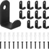 P-87213235449350-20260406120500.webp Unyqoos® Set van 12 stijlvolle zwarte metalen wandhaken voor veelzijdig gebruik in huis