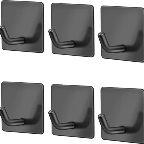 P-87213235489330-20260406120537.webp Unyqoos® Zelfklevende roestvrijstalen haken set voor badkamer en keuken organisatie