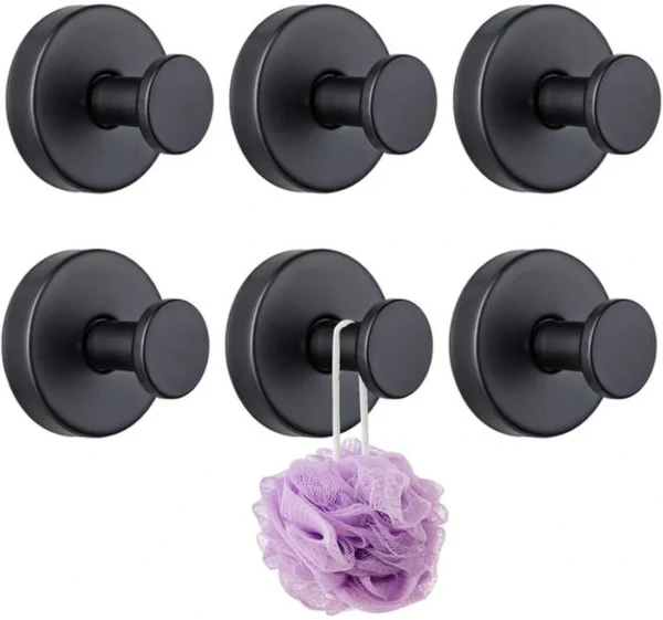 Unyqoos® Set van 6 sterke zelfklevende haken voor keuken, badkamer en kantoor