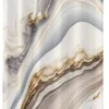 Unyqoos® Elegant Grijs Douchegordijn met Marmerpatroon voor Luxe Badkamerervaring